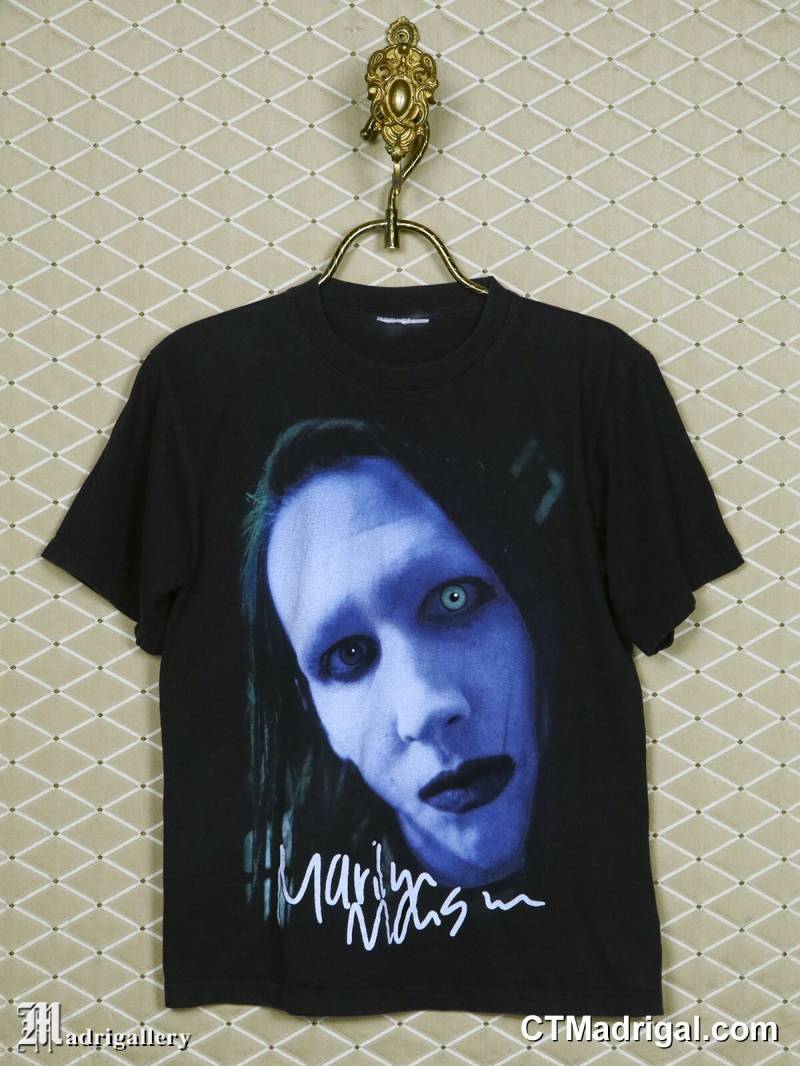 Marilyn Manson T-Shirt, Vintage Seltenes Hemd Punk Goth Gothic Metal, Wiege Des Schmutzes Christlicher Tod Alien Fiend Rob Zombie Alice Cooper von Madrigallery