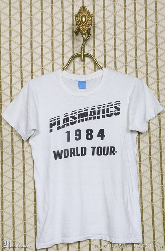 Plasmics 1984 World Tour Shirt Vintage Wendy O Williams T-Shirt Weich Dünn Weiß Screen Stars Selten Punk Slits Joan Jett Lita Ford Motörhead von Madrigallery