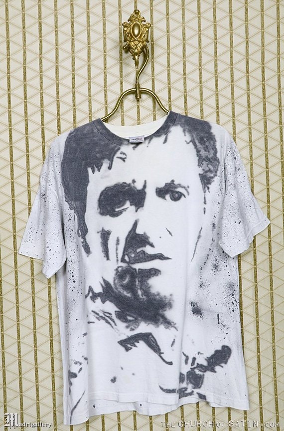Scarface Shirt Airbrush Vintage Selten T Weiss Film Kult Serienmörder Gangster Taxifahrer Pate Goodfellas Sopranos All Over Print von Madrigallery