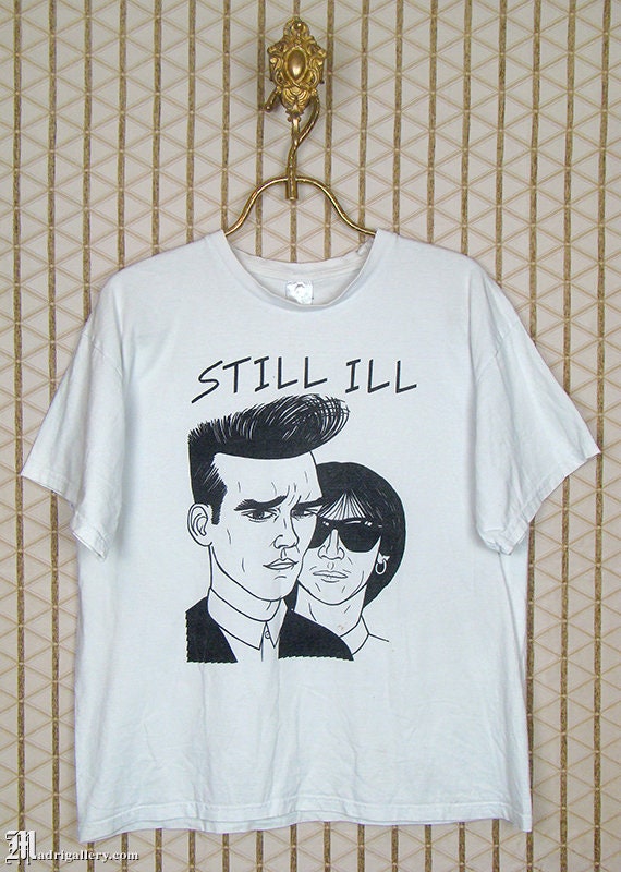 The Smiths T-Shirt, Morrissey, Vintage Selten Weiß New Wave Gothic Cure Joy Sparte Bauhaus Siouxsie Banshees Xl Extra Groß Still Ill von Madrigallery