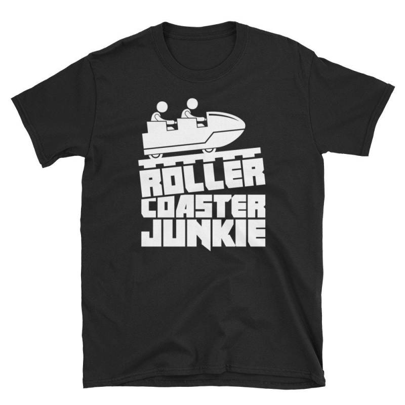 Lustige Achterbahn T-Shirt | Unisex/Themenpark & Thrill Ride Enthusiast Shirt - "Junkie" von MadsTees