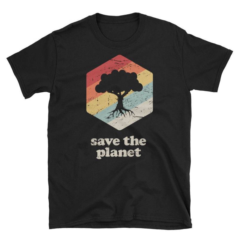 Planet Erde T-Shirt/Retten Sie Den Planeten, Globale Erwärmung, & Umwelt Geschenk | Unisex - "Retro Vintage" von MadsTees