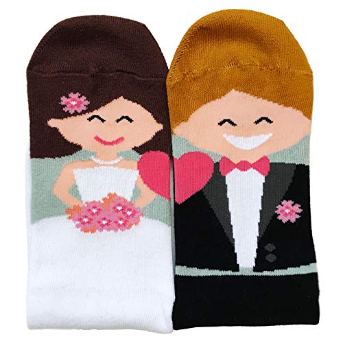 Madyes Socken Hochzeit lustig Braut Bräutigam Accessoire Geschenk kalte Füße Herren Damen Deko Dekoration Hochzeitssocken (41 - 46) von Madyes