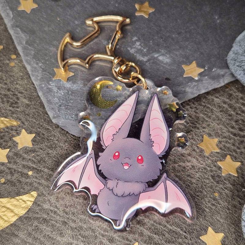 Little Bat - Goldfoil Print | Acrylcharm Little Bat - Goldfoil Print | Acrylcharm von Madyra