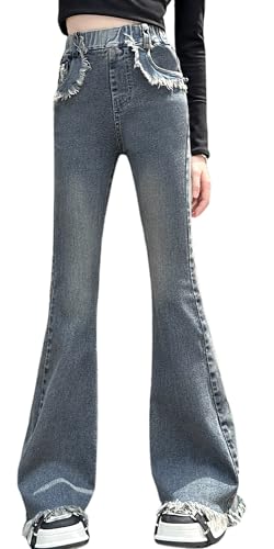 Maeau Ausgestellte Jeans Mädchen 10 11 Jahre Flared Jeans mit Weitem Bein Jeanshose Teenager Kinder Mädchen Baggy Slim Jeans Elastischer Bund Blau Bootcut Denim Hose Gerades Bein Schlaghose Lang 150 Maeau Ausgestellte Jeans Mädchen 10 11 Jahre Flared Jeans mit Weitem Bein Jeanshose Teenager Kinder Mädchen Baggy Slim Jeans Elastischer Bund Blau Bootcut Denim Hose Gerades Bein Schlaghose Lang 150 von Maeau