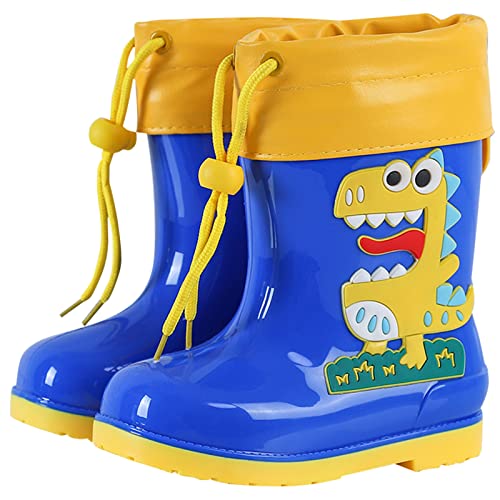 Maeau Gummistiefel Kinder Mädchen Jungen 30/31 EU Regenstiefel Kinder Regenschuhe Wasserdicht Jungen Gummistiefel Rutschfest Mädchen Blau EVA Gummistiefel Dinosaurier Federleicht Licht Stiefel Weich von Maeau