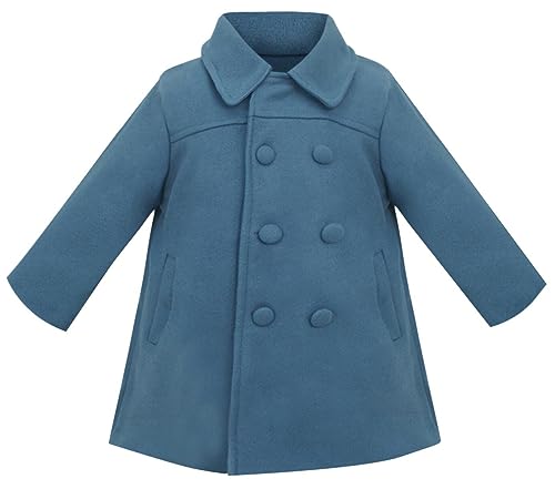 Maeau Jacke Mantel Mädchen Winter Wollmantel Reverskragen Winterjacke Warme Kleinkind Wolljacke Fliege Gürtel Windmantel Verdicken Übergangsmantel Zweireiher Trenchcoat aus Wolle 110 von Maeau