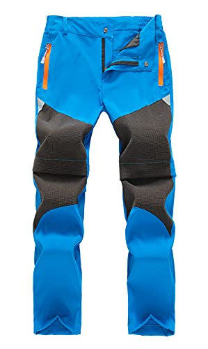 Maeau Jungen Softshellhose Sommer Wanderhose Zip Off Outdoorhose Jungen Atmungsaktiv Trekkinghose Zip Off Jungen Sommer Arbeitshose Jungen Kurz Freizeithose Cargohose Funktionshose Jungen von Maeau