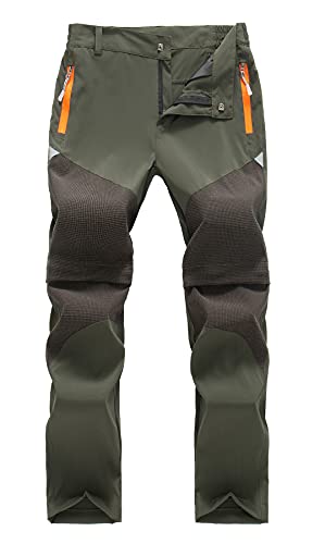 Maeau Jungen Softshellhose Sommer Wanderhose Zip Off Outdoorhose Jungen Atmungsaktiv Trekkinghose Zip Off Jungen Sommer Arbeitshose Jungen Kurz Freizeithose Cargohose Funktionshose Jungen von Maeau