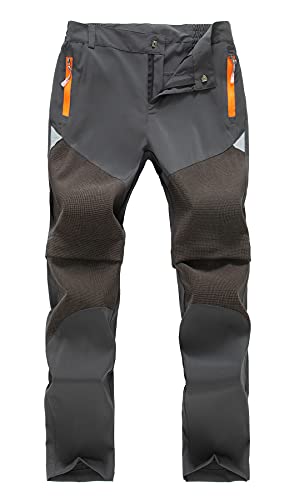 Maeau Jungen Softshellhose Sommer Wanderhose Zip Off Outdoorhose Jungen Atmungsaktiv Trekkinghose Zip Off Jungen Sommer Arbeitshose Jungen Kurz Freizeithose Cargohose Funktionshose Jungen von Maeau