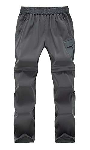 Maeau Jungen Softshellhose Sommer Wanderhose Zip Off Outdoorhose Jungen Atmungsaktiv Trekkinghose Zip Off Jungen Sommer Arbeitshose Jungen Kurz Freizeithose Cargohose Funktionshose Jungen von Maeau
