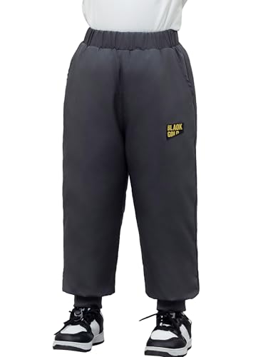 Maeau Kinder Schneehose Mädchen Jungen Winterhose Thermo Daunenhose Leichtgewicht Stepphose Unisex Wattierter Kinderhose Winter Outdoorhose 110-116 von Maeau