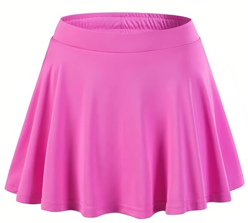 Maeau Mädchen Sportrock Kinder Schule Tennisrock Futter Stretch Laufenrock Schulmädchen Kurz Golfrock Eingebaut Shorts Plisseerock A Linie Sportliche Sommerrock für Yoga Trainieren 3XS 130-140 von Maeau