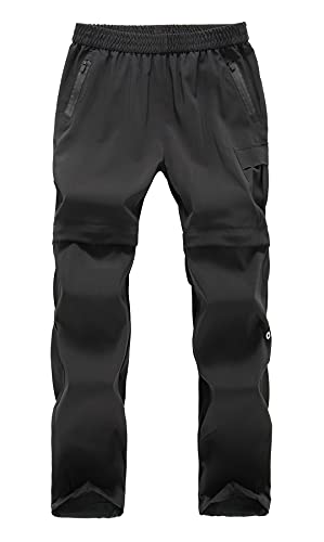 Maeau Outdoorhose Jungen Kinder Zip Off Softshellhose Wanderhose Jungen Trekkinghose Jungen Sommer Arbeitshose Freizeithose Jungen Trockend Cargohose Jungen Funktionshose von Maeau