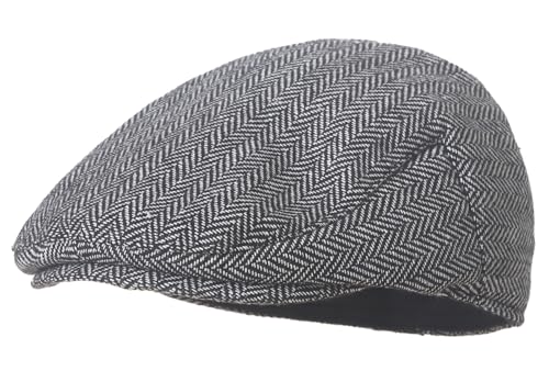 Maeau Schirmmütze für Kinder Jungen 2 3 4 5 Jahre Schiebermütze Flach Schwarz Barett Cap Tweed Mütze Irish Zeitungsjunge Kappe Newsboy Kleinkind Mädchen Gatsby Cap Flatcap Kleinkinder Baskenmütze von Maeau