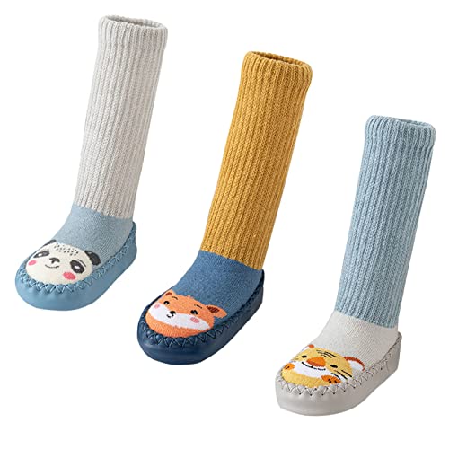 Maeau Socken Anti-Rutsch Baby Mädchen Baumwolle Schuhsocken Weiche Warme Socken Schuhe Baumwolle Winter Kleinkind Hüttenschuhe Gefüttert Neugeborene Plüsch Lauflernschuhe Rutschfeste 08 2.5-3 Jahre von Maeau