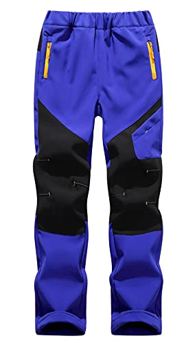 Maeau Softshellhose Kinder Gefüttert Skihose Schneehose Jungen Mädchen Wanderhose Outdoorhose Kinder Wasserdicht Winter Trekkinghose Kinder Regenhose Gefüttert Kinder Arbeitshose Mädchen Jungen von Maeau