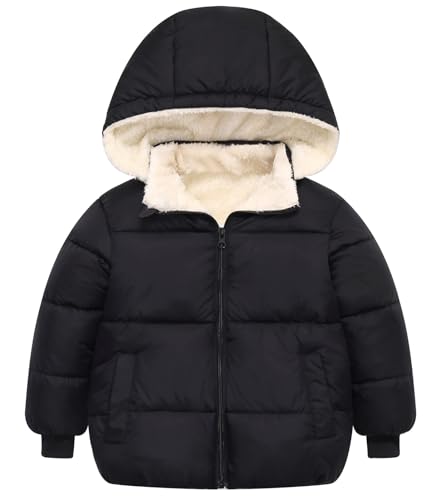 Maeau Winterjacke mit Kapuze Baby Mädchen Jungen 2 3 Jahre Steppjacke Daunenjacke Baumwolle Kleinkind Mäntel Gepolstert Kinder Puffer Jacke Gefüttert Ohren Plüschjacke Fleecejacke Winter Schwarz 110 Maeau Winterjacke mit Kapuze Baby Mädchen Jungen 2 3 Jahre Steppjacke Daunenjacke Baumwolle Kleinkind Mäntel Gepolstert Kinder Puffer Jacke Gefüttert Ohren Plüschjacke Fleecejacke Winter Schwarz 110 von Maeau