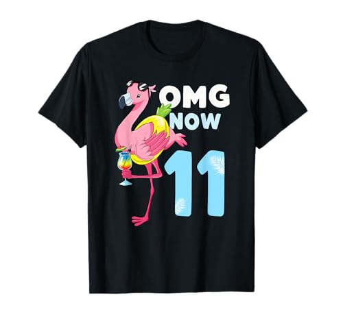 11 Jahre Flamingo Kindergeburtstag 11. Geburtstag Mädchen T-Shirt 11 Jahre Flamingo Kindergeburtstag 11. Geburtstag Mädchen T-Shirt von Mädchen 11. Geburtstag Party Shirts lustig