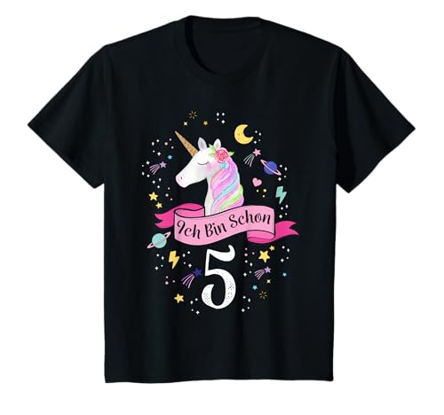 5 Geburtstag Geschenk 5 Jahre Mädchen Einhorn T-Shirt von Mädchen 5 Jahre Einhorn Geburtstag Geschenk