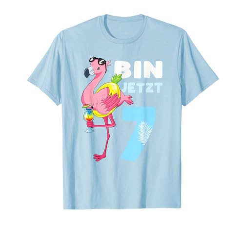 Mädchen Bin jetzt 7 Jahre Flamingo Shirt 7. Geburtstag T-Shirt Mädchen Bin jetzt 7 Jahre Flamingo Shirt 7. Geburtstag T-Shirt von Mädchen 7. Geburtstag Party Shirt Geschenk