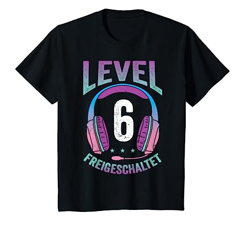Kinder Mädchen Gamerin Level 6 Jahre Geburtstagsshirt Zockerin T-Shirt Kinder Mädchen Gamerin Level 6 Jahre Geburtstagsshirt Zockerin T-Shirt von Mädchen Gamerin Geburtstag Coole Zocker Geschenke