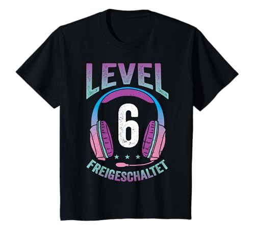 Mädchen Gamerin Level 6 Jahre Geburtstagsshirt Zockerin T-Shirt von Mädchen Gamerin Geburtstag Coole Zocker Geschenke