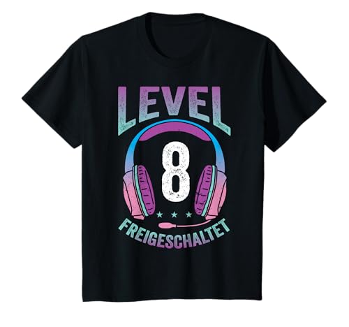 Mädchen Gamerin Level 8 Jahre Geburtstagsshirt Zockerin T-Shirt von Mädchen Gamerin Geburtstag Coole Zocker Geschenke