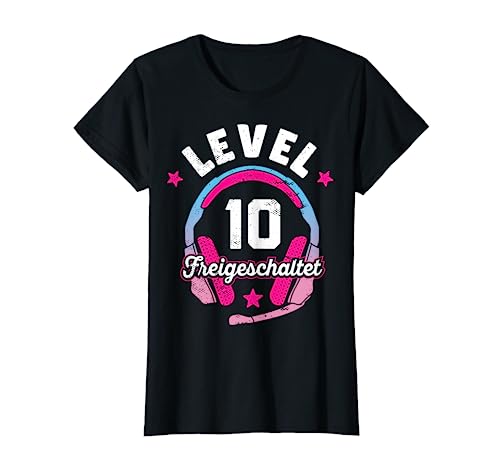 Mädchen Gamerin Level 10 Jahre Geburtstagsshirt Zockerin T-Shirt von Mädchen Gamerin Geburtstag Coole Zocker Geschenke