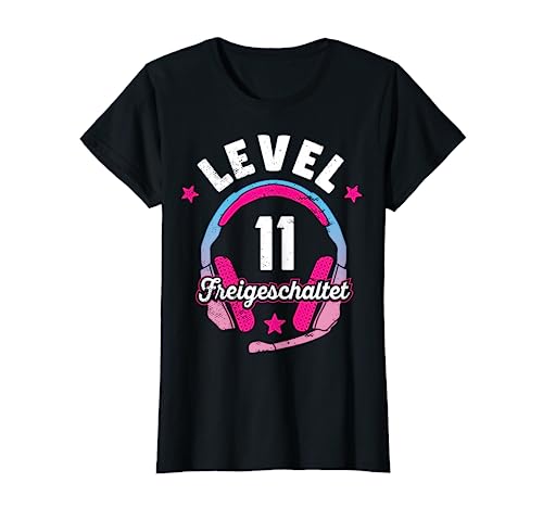 Mädchen Gamerin Level 11 Jahre Geburtstagsshirt Zockerin T-Shirt von Mädchen Gamerin Geburtstag Coole Zocker Geschenke