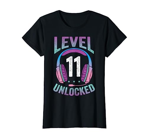 Mädchen Gamerin Level 11 Jahre Geburtstagsshirt Zockerin T-Shirt von Mädchen Gamerin Geburtstag Coole Zocker Geschenke