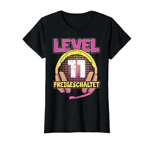 Mädchen Gamerin Level 11 Jahre Geburtstagsshirt Zockerin T-Shirt von Mädchen Gamerin Geburtstag Coole Zocker Geschenke