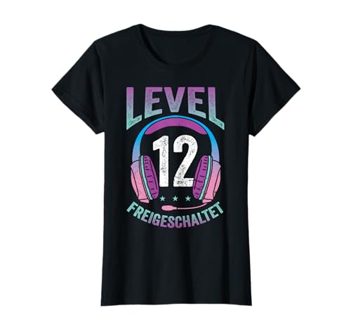 Mädchen Gamerin Level 12 Jahre Geburtstagsshirt Zockerin T-Shirt von Mädchen Gamerin Geburtstag Coole Zocker Geschenke