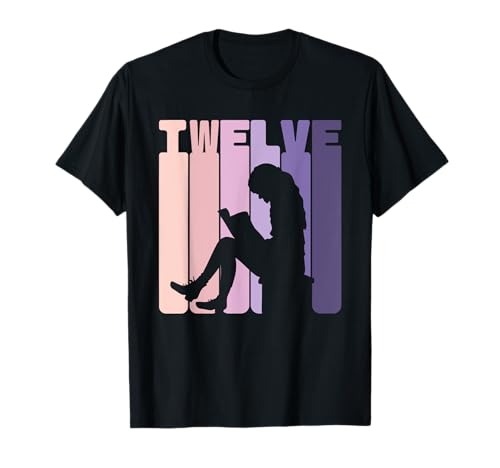 12. Geburtstag Bücherwurm Bücher Fan Mädchen 12 Jahre T-Shirt von Mädchen Geburtstag Geschenke Leseratten Bücherwurm