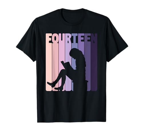 14. Geburtstag Bücherwurm Bücher Fan Mädchen 14 Jahre T-Shirt 14. Geburtstag Bücherwurm Bücher Fan Mädchen 14 Jahre T-Shirt von Mädchen Geburtstag Geschenke Leseratten Bücherwurm