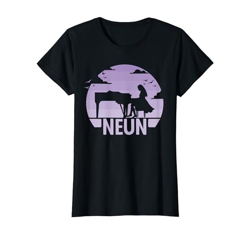 9. Geburtstag Mädchen Musik Instrument Klavier 9 Jahre T-Shirt von Mädchen Geburtstag Klavierspielerin Musik