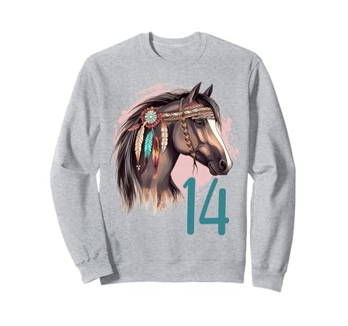 14 Geburtstag Pferd Reiten Pferdemächen 14 Jahre Mädchen Sweatshirt 14 Geburtstag Pferd Reiten Pferdemächen 14 Jahre Mädchen Sweatshirt von Mädchen Geburtstage Pferd Stall Reiten by mintas