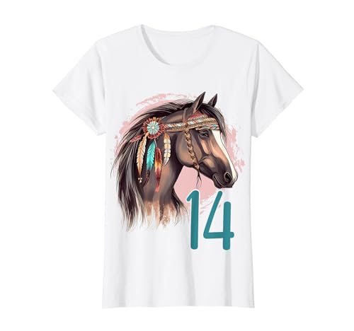 14 Geburtstag Pferd Reiten Pferdemächen 14 Jahre Mädchen T-Shirt 14 Geburtstag Pferd Reiten Pferdemächen 14 Jahre Mädchen T-Shirt von Mädchen Geburtstage Pferd Stall Reiten by mintas