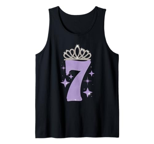 7. Geburtstag 7 Jahre alt Prinzessin Geschenk Mädchen Tank Top von Mädchen Geschenk Geburtstag