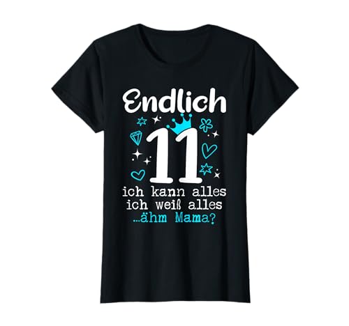 11 Geburtstag Mädchen 11 Jahre T-Shirt von Mädchen Geschenke 11 Jahre 11 Geburtstag Mädchen