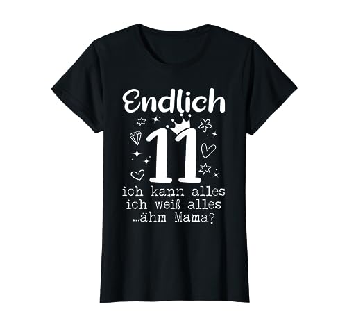 11 Geburtstag Mädchen 11 Jahre T-Shirt von Mädchen Geschenke 11 Jahre 11 Geburtstag Mädchen