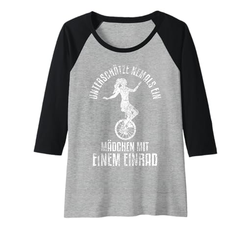 Damen Einrad Fahren Mädchen Mädels Girls Vintage Raglan Damen Einrad Fahren Mädchen Mädels Girls Vintage Raglan von Mädchen Girls Einrad Tricks