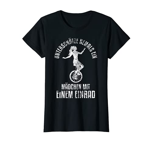 Einrad Fahren Mädchen Mädels Girls Vintage T-Shirt Einrad Fahren Mädchen Mädels Girls Vintage T-Shirt von Mädchen Girls Einrad Tricks