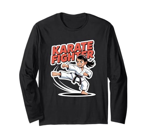 Karate Kampf Kampfsport Mädchen Langarmshirt von Mädchen Karate Geschenk - Karate Girl Shirt