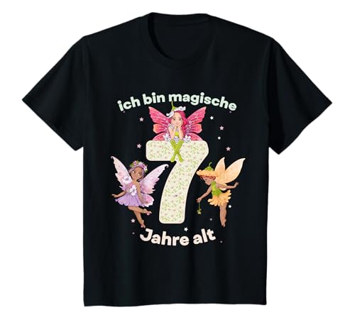 Mädchen Magische Feen Geburtstag Große Zahl 7 Jahre Alt T-Shirt von Mädchen Magische Feen Geburtstag Mit Großer Zahl