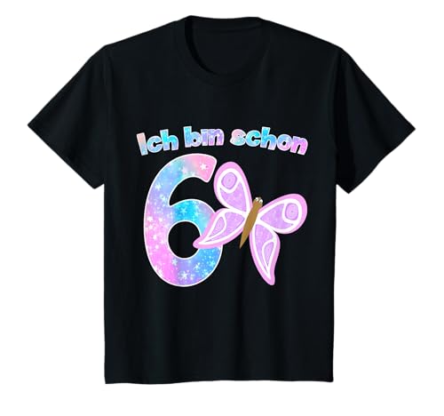 6 Geburtstag Schmetterling fur 6 Jahre Mädchen Geschenk T-Shirt 6 Geburtstag Schmetterling fur 6 Jahre Mädchen Geschenk T-Shirt von Mädchen Schmetterling T-Shirt Ich bin 6 Jahre alt