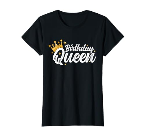 Mädchen und Frauen Krone Geburtstagskönigin T-Shirt von Mädchen und Frauen Krone Geburtstagskönigin Tee