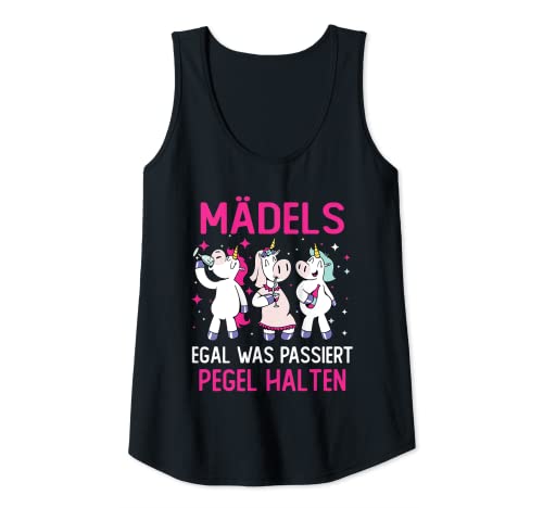Damen Mädels Egal Was Passiert Pegel Halten Mädelsabend Einhorn Tank Top von Mädels Egal Was Passiert Pegel Halten