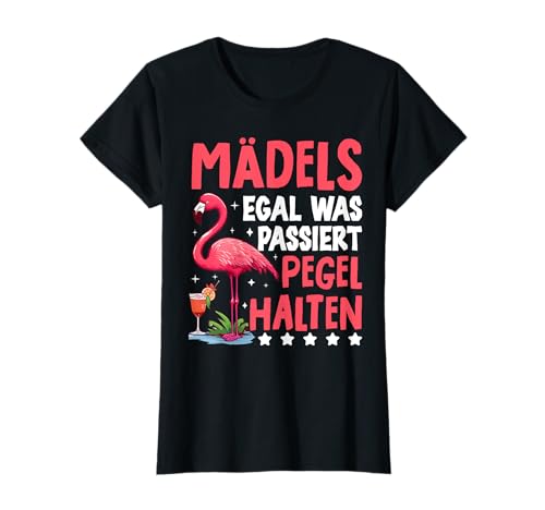 Lustiges Flamingo Mädels Egal Was Passiert Pegel Halten T-Shirt Lustiges Flamingo Mädels Egal Was Passiert Pegel Halten T-Shirt von Mädels Flamingo Junggesellin Party Urlaub