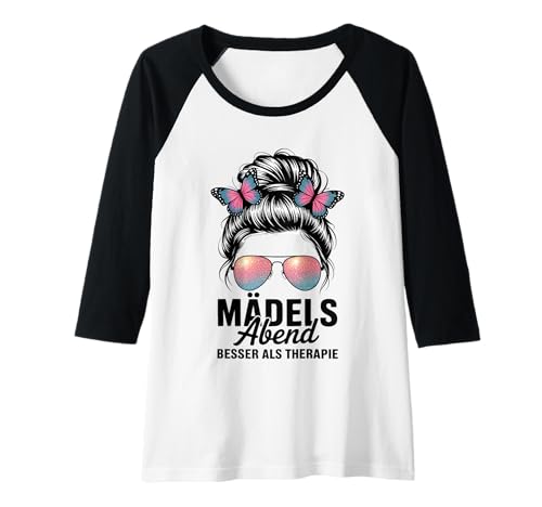 Damen Mädelsabend Besser Als Therapie Freundinnen Party Raglan von Mädelsabend Mädels Abend Lustige Zicken Party